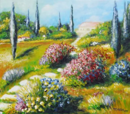 Bild: Maler TOSCH mit franzöischen Farben wie bei Renoir und Monet