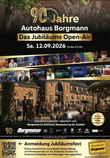 Autohaus Borgmann lädt zum Jubiläums-Open-Air (90 Jahre) in den Schirrhof Bild: Autohaus Borgmann lädt zum Jubiläums-Open-Air (90 Jahre) in den Schirrhof