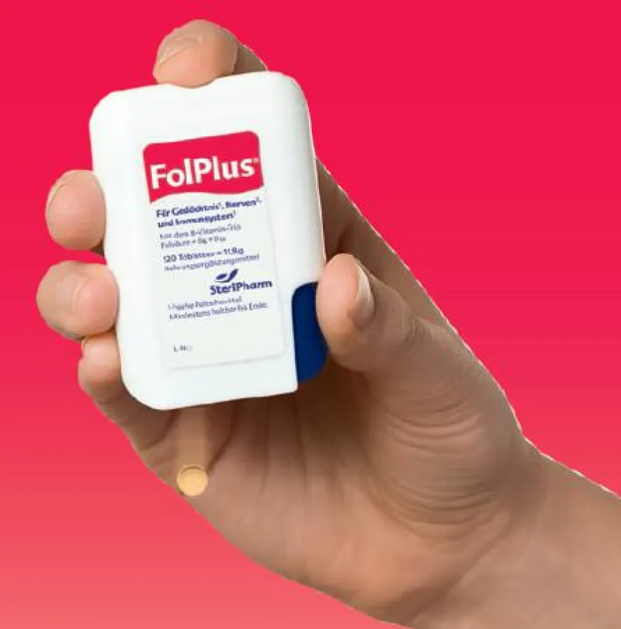 FolPlus® sorgt für eine gute Versorgung mit den B-Vitaminen Folsäure (B9), B6 und B12.