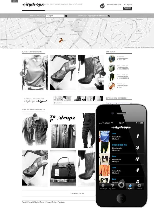 Citydropz - Track & Share Your Fashion Shopping Trip