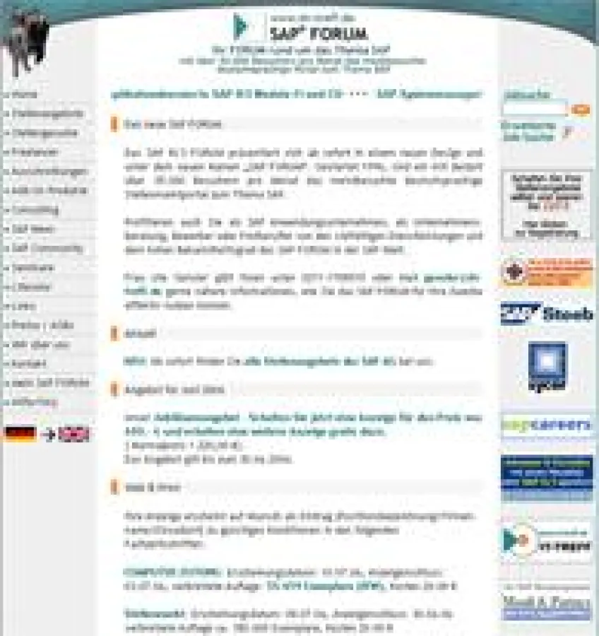 SAP FORUM - das Internet-Portal zum Thema SAP (www.dv-treff.de)