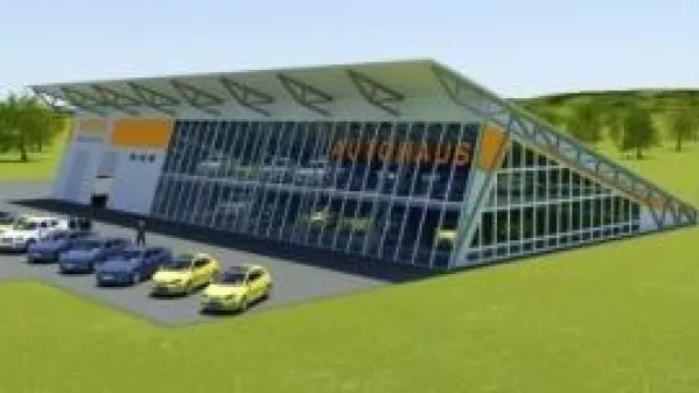 Bild: EU PVSEC 2011: SRU Solar AG präsentiert solare Holzhalle und das Autohaus der Zukunft