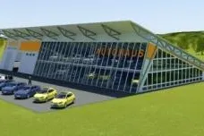 Bild: EU PVSEC 2011: SRU Solar AG präsentiert solare Holzhalle und das Autohaus der Zukunft