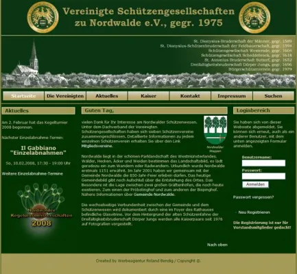 Bild: Neue Website für die Vereinigten Schützen zu Nordwalde e.V.