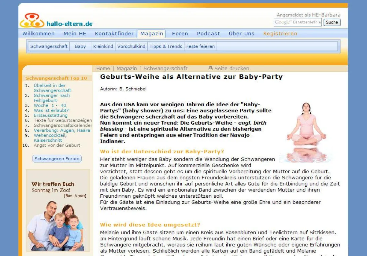 Geburts-Weihe: eine Navajo-Tradition