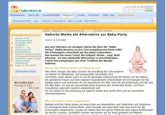 Bild: Baby-Party mal anders: Die "Geburts-Weihe" nach einem indianischem Ritual