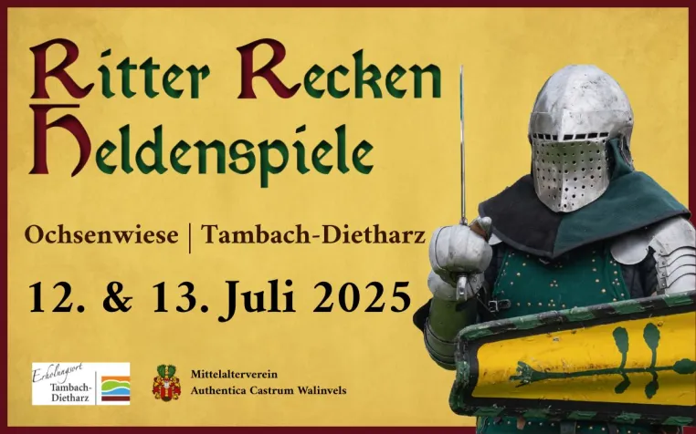 Bild: Mittelalterliches Spektakel in Tambach-Dietharz: "Ritter Recken Heldenspiele" am 12. & 13. Juli 2025 