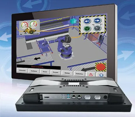 Bild: Lüfterfreier 19“ Touchpanel-PC mit Skylake CPU