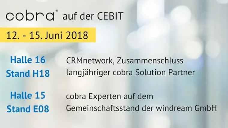 Bild: cobra CRM präsentiert sich auf der CEBIT als „DATENSCHUTZ-ready“