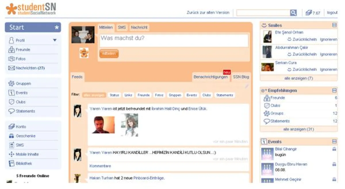 studentSN mit Neuem Interface