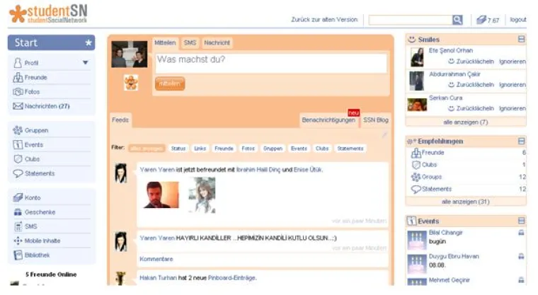 studentSN.com mit neuem Interface Bild: studentSN.com mit neuem Interface