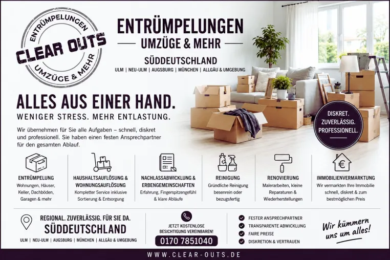 Entrümpelung nach Todesfall, Umzug oder Hausverkauf Bild: Entrümpelung nach Todesfall, Umzug oder Hausverkauf