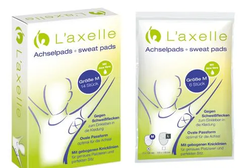 Bild: Produktneuheit bei dm: L’axelle Achselpads mit Aloe Vera und im neuen Packungsdesign