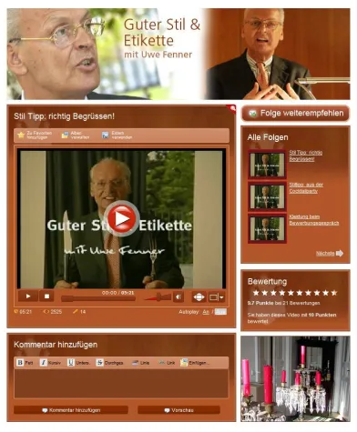 Bild: Bessere Manieren gewünscht? Sevenload zeigt guten Stil und Etikette