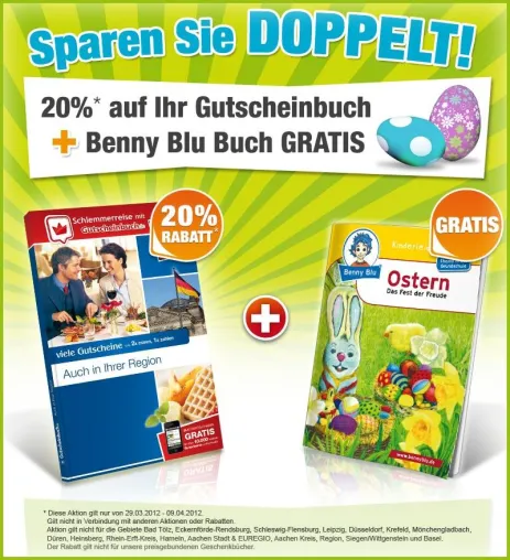 Gutscheinbuch.de sorgt für Freude im Osternest Bild: Gutscheinbuch.de sorgt für Freude im Osternest