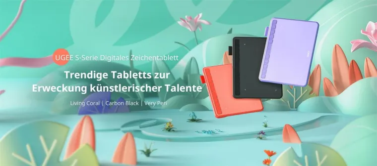 Das ugee S640 gibt es nun auch in den Farben Living Coral und Very Peri, um jüngere Nutzer anzusprechen Bild: Das ugee S640 gibt es nun auch in den Farben Living Coral und Very Peri, um jüngere Nutzer anzusprechen