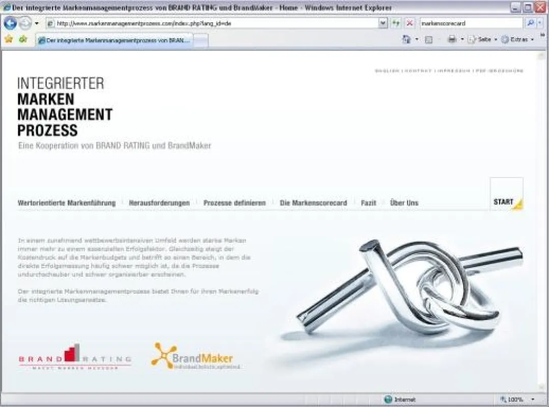 www.markenmanagementprozess.com beschreibt den ganzheitlichen Ansatz der Verknüpfung von Strategie und Umsetzung