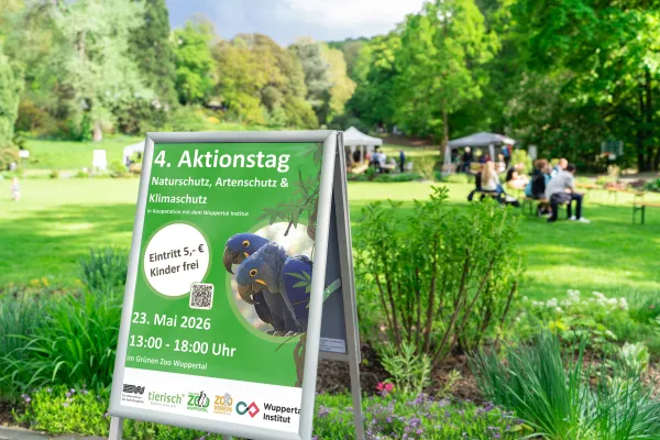Bild: Das Wuppertal Institut und der Grüne Zoo Wuppertal veranstalten Aktionstag „Naturschutz, Artenschutz und Klimaschutz"