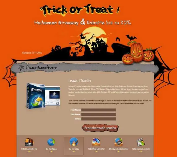 Schauriger Halloween-Spaß: Leawo iTransfer zu Halloween verschenkt Bild: Schauriger Halloween-Spaß: Leawo iTransfer zu Halloween verschenkt