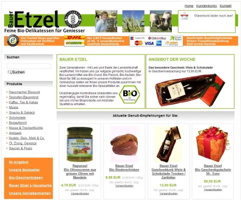 Bild: Neuer Bauer Etzel Bio Online-Shop eröffnet - Feine Bio-Delikatessen für Geniesser