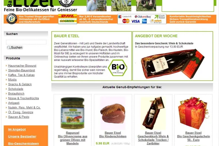 Bild: Neuer Bauer Etzel Bio Online-Shop eröffnet - Feine Bio-Delikatessen für Geniesser