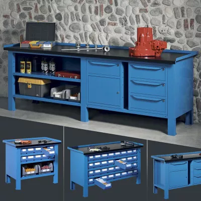 Bild: Die FAMI Stahl-Werkbänke Serie WORK STEEL: Konzipiert, um stark zu sein