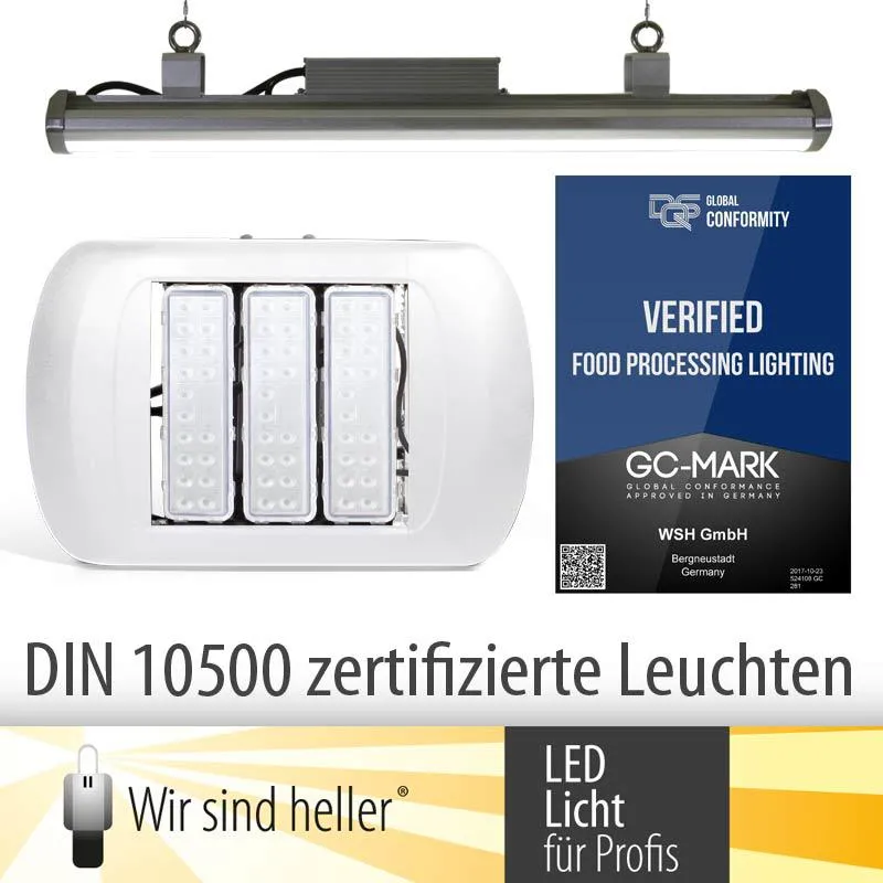 DIN 10500 zertifiziete Leuchten