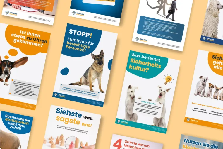 Bild: Kostenlose Plakate: First Class Management GmbH unterstützt Unternehmen bei der Stärkung der Sicherheitskultur