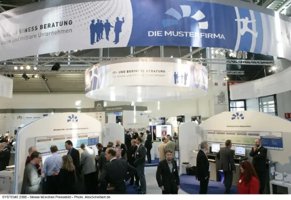 Bild: Systems 2007:  MUSTERFIRMA für bessere Geschäftsprozesse  - Optimierungslösungen und Beratung für KMU