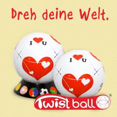 Bild: Der runde unterhaltsame Twistball - eine Neuheit in der Welt der Denkspiele