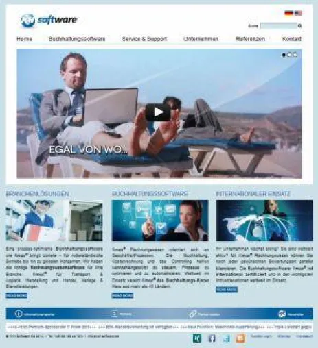 Die neue Homepage ist interaktiv und setzt auf Bewegtbild Bild: Die neue Homepage ist interaktiv und setzt auf Bewegtbild