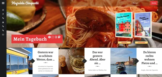 Hobbydetektivin Mafalda Cinquetti berichtet täglich online über ihr Leben auf Murano und in Venedig Bild: Hobbydetektivin Mafalda Cinquetti berichtet täglich online über ihr Leben auf Murano und in Venedig