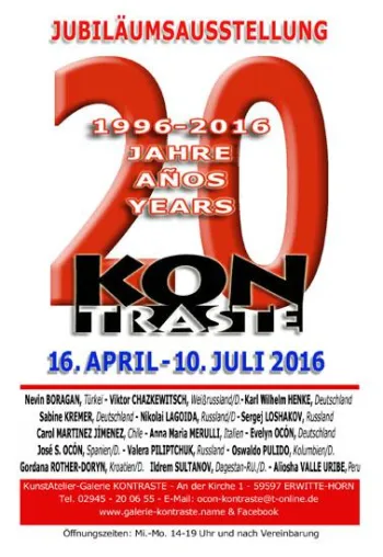 Jubiläumsaustellung 20 JAHRE KONTRASTE Bild: Jubiläumsaustellung 20 JAHRE KONTRASTE