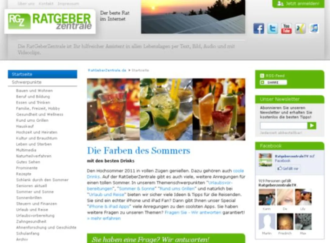 Die djd Ratgeberzentrale ist Contentpartner einiger bekannter Unister-Portale.