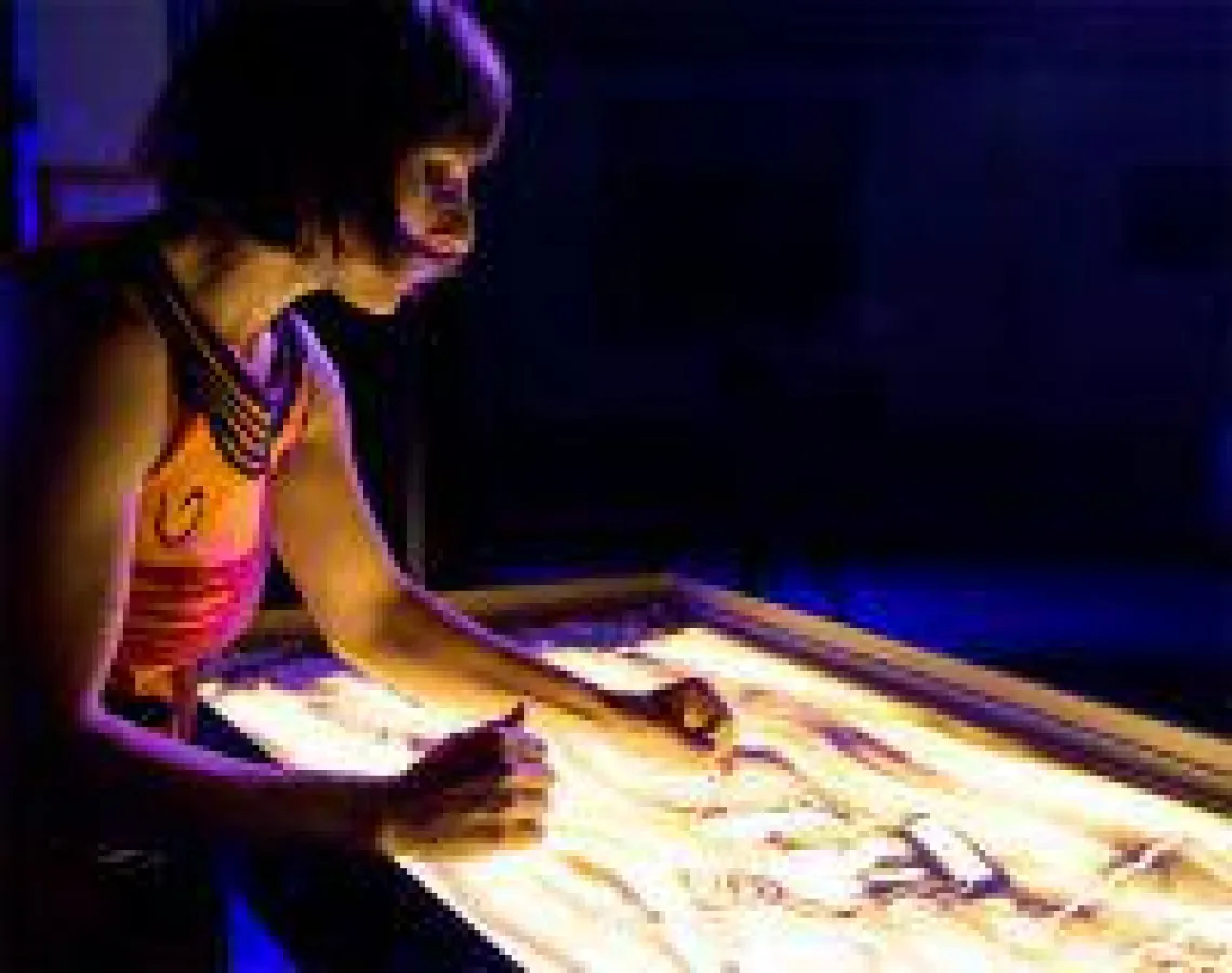 Der Höhepunkt beim Showprogramm war die Sandmalerei Show von Sabrina