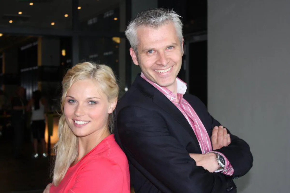 Christoph Preuß und Anna Fenninger, jüngstes Mitglied der Euroweb Sportförderung