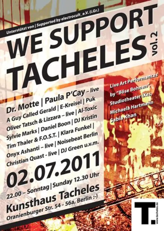 We Support Tacheles Vol. 2 - Flyer vorne