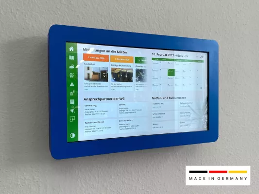 Bild: Made in Germany – Digitaler Aushang mit Mieterinformationen ersetzt Korkpinnwand im Treppenhaus