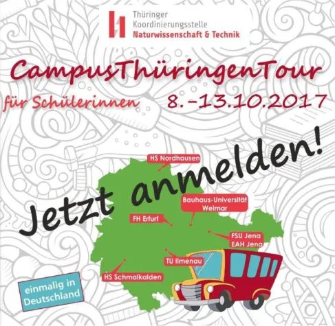 CampusThüringenTour – Sieben Hochschulen auf einen Streich Bild: CampusThüringenTour – Sieben Hochschulen auf einen Streich