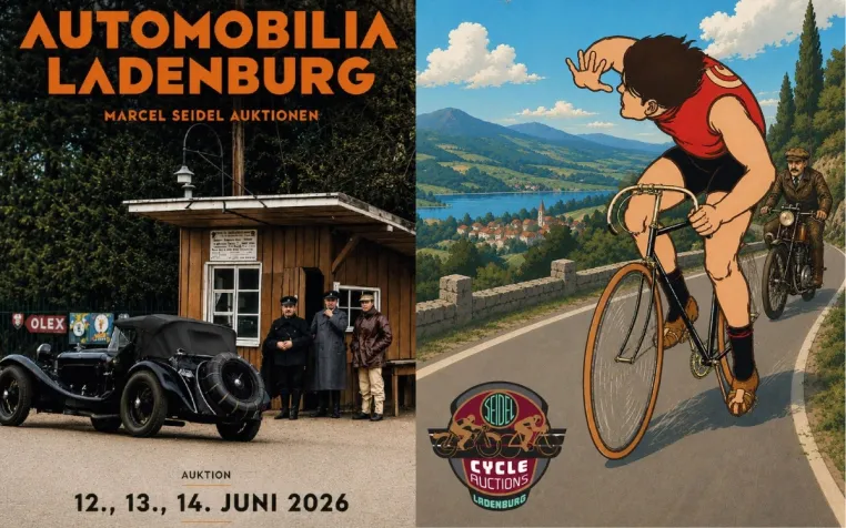 Automobilia Ladenburg Marcel Seidel Auktion, 12. - 14. Juni 2026 Bild: Automobilia Ladenburg Marcel Seidel Auktion, 12. - 14. Juni 2026