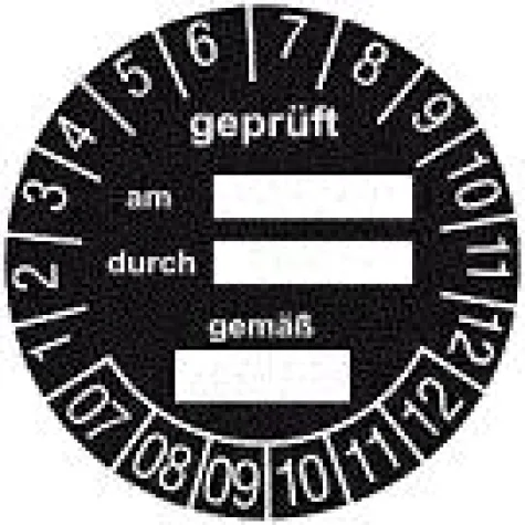 Prüfplaketten für den industriellen Einsatz Bild: Prüfplaketten für den industriellen Einsatz