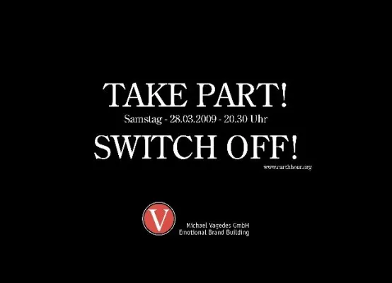 Bild: Die Michael Vagedes GmbH unterstützt die Earth Hour 2009
