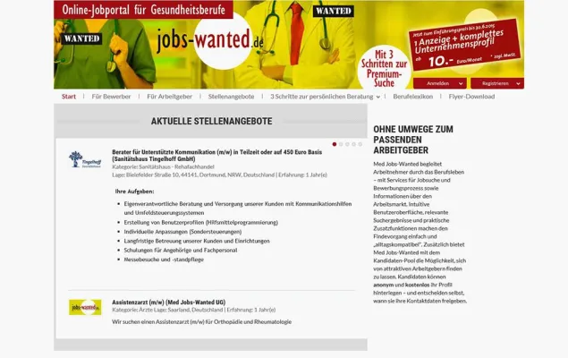 Bild: jobs-wanted.de: Online-Jobportal für Gesundheitsberufe gestartet