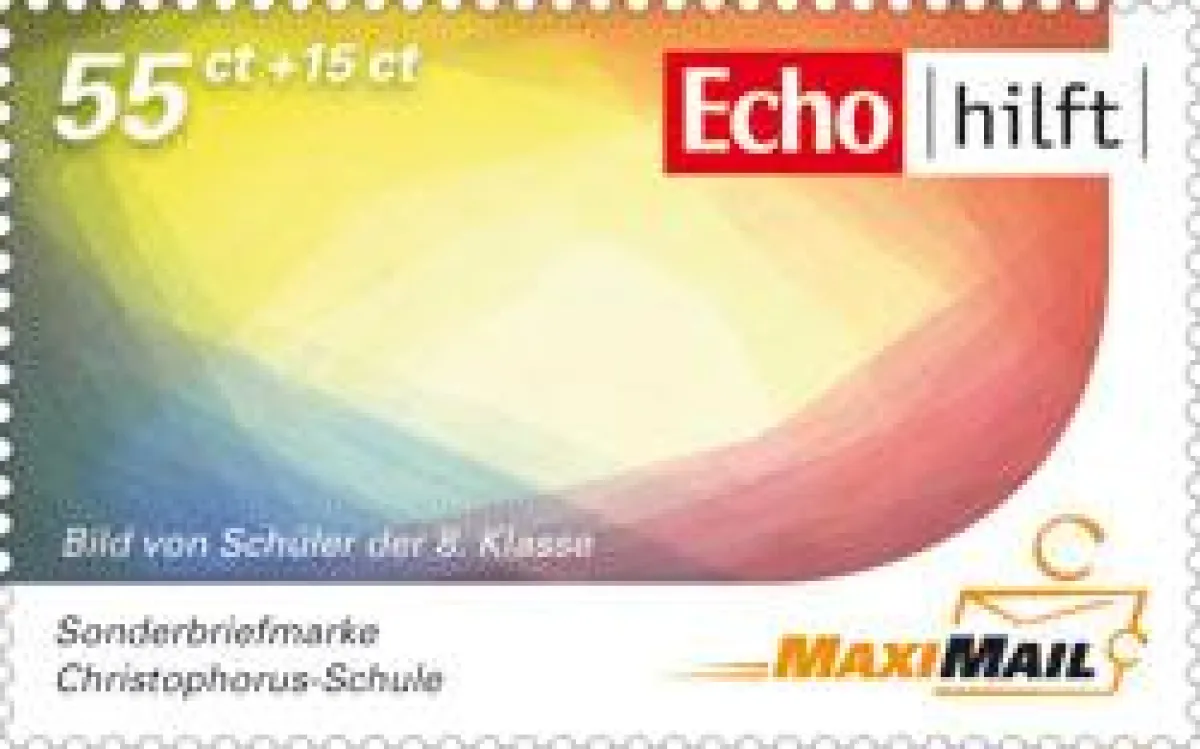 Postdienstleister Maximail gestaltet Sonderbriefmarke für Spendenprojekt „Echo hilft“