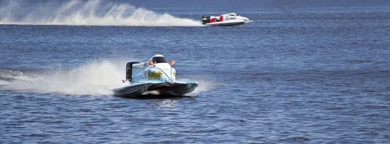 Bild: Die Mosel als Austragungsort vom ADAC Motorbootrennen
