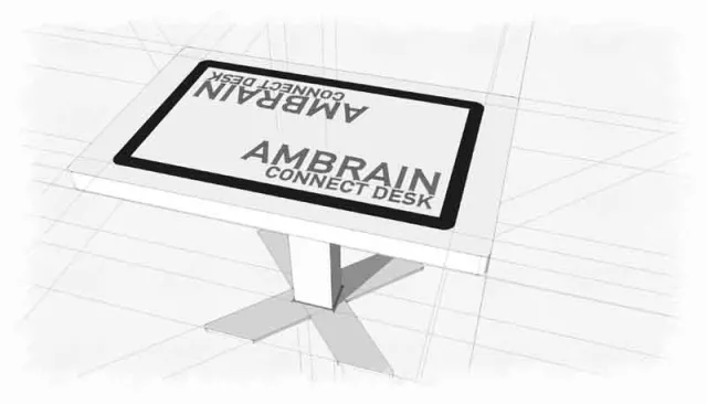 Bild: Interaktive Kommunikation, jetzt systemintegriert: Premiere des AMBRAIN Connect DESK auf der BOE 2014