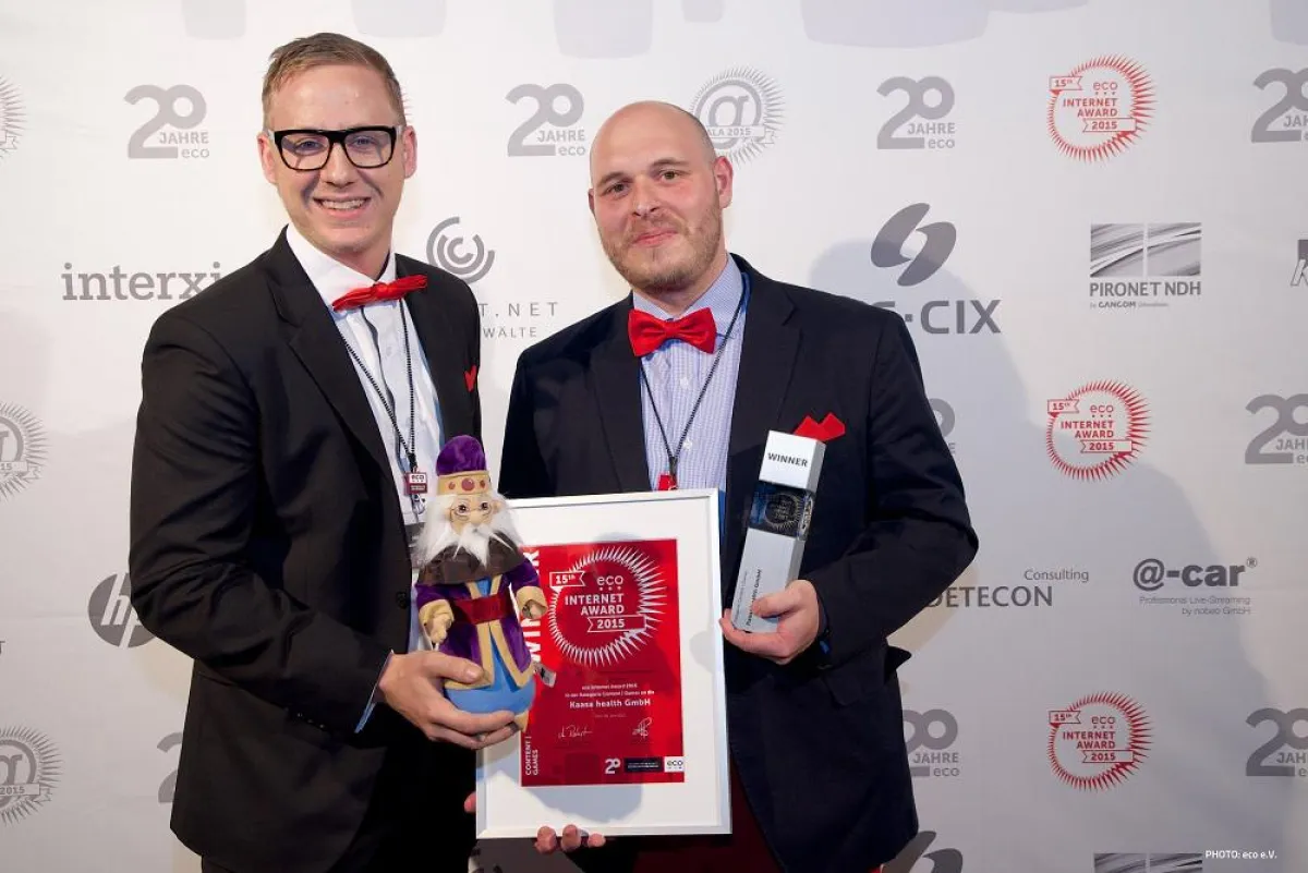 Kaasa health gewinnt eco Internet Award und International Serious Play Competion Silver Award 2015