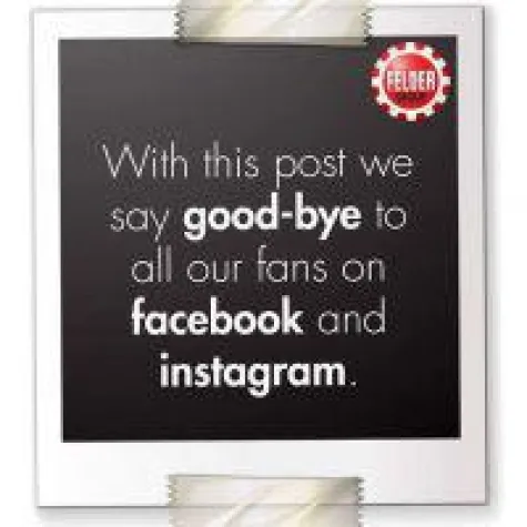 #deletefacebook beim Familienunternehmen FELDER GRUPPE Bild: #deletefacebook beim Familienunternehmen FELDER GRUPPE