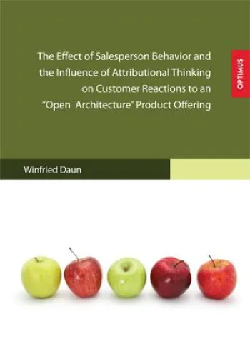 The Effect of Salesperson Behavior and the Influence of Attributional Thinking... Bild: The Effect of Salesperson Behavior and the Influence of Attributional Thinking...