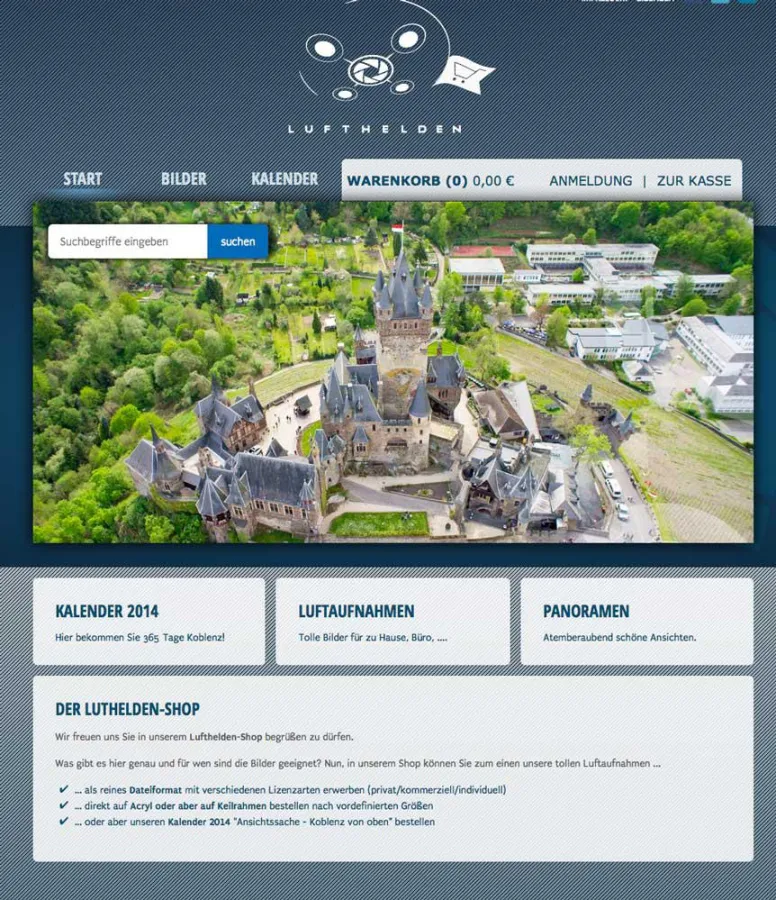 Der neue Web-Shop der lufthelden aus Koblenz